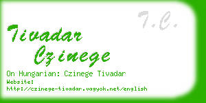 tivadar czinege business card